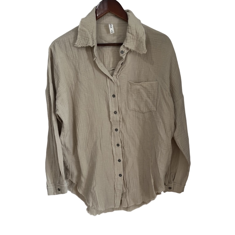 Zenana women’s Beige Casual Shirt